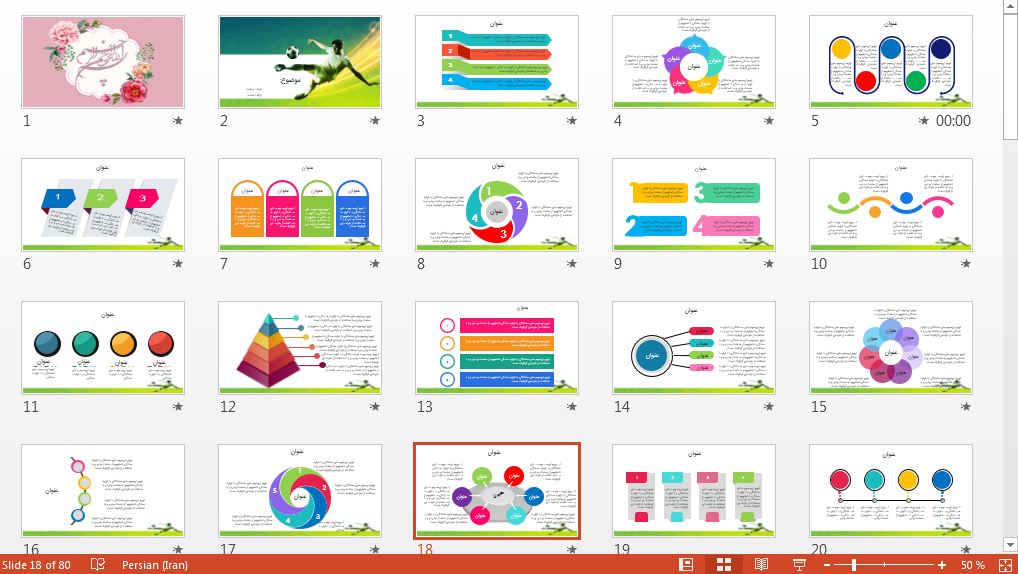 کامل ترین قالب پاورپوینت حرفه ای فوتبال
